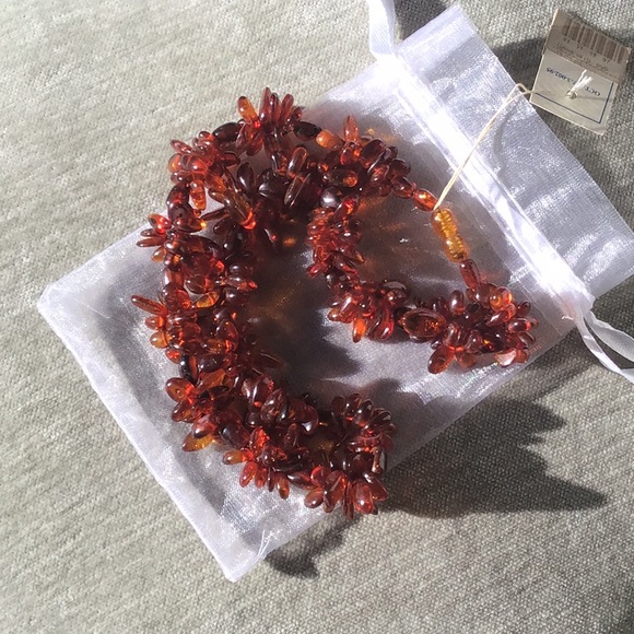 NWT Authentic Russian Baltic Amber Statement Necklace - 39g - 18" - Picture 11 of 11